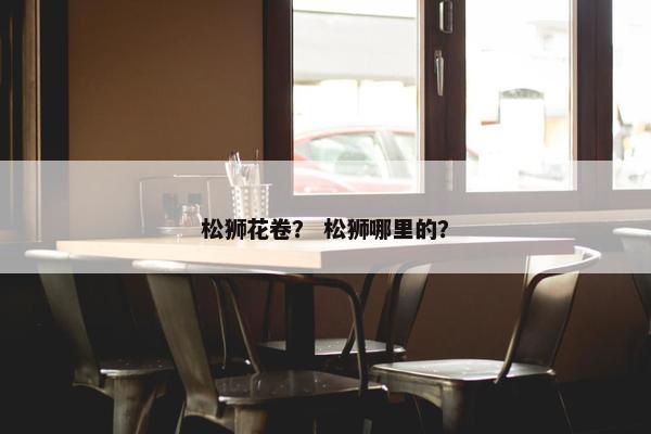 松狮花卷？ 松狮哪里的？