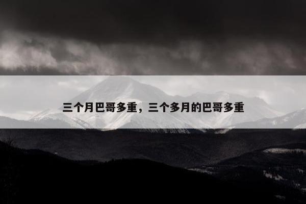 三个月巴哥多重，三个多月的巴哥多重