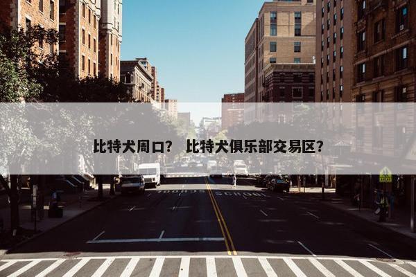 比特犬周口？ 比特犬俱乐部交易区？