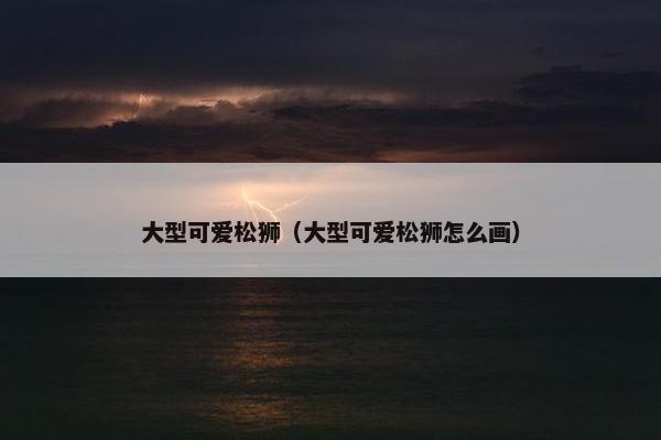 大型可爱松狮（大型可爱松狮怎么画）