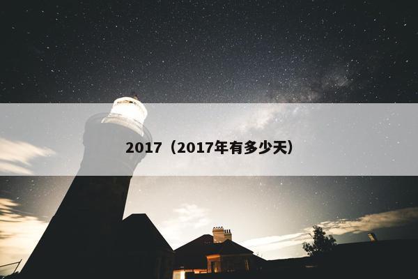 2017（2017年有多少天）