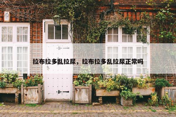 拉布拉多乱拉尿，拉布拉多乱拉尿正常吗