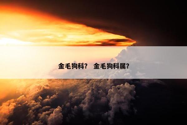 金毛狗科？ 金毛狗科属？