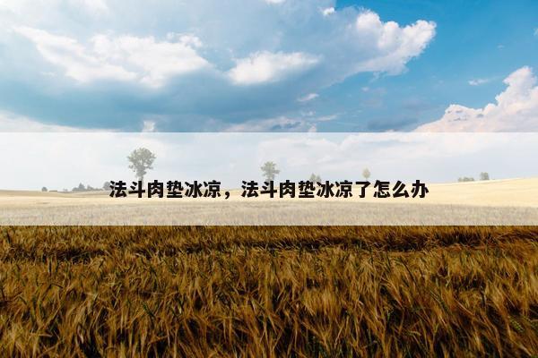 法斗肉垫冰凉，法斗肉垫冰凉了怎么办