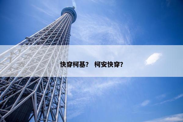 快穿柯基？ 柯安快穿？