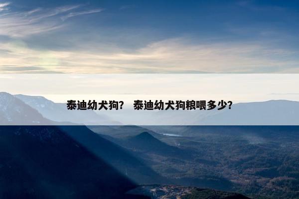 泰迪幼犬狗？ 泰迪幼犬狗粮喂多少？