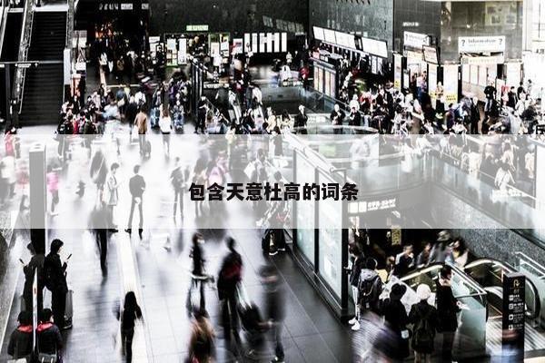 包含天意杜高的词条