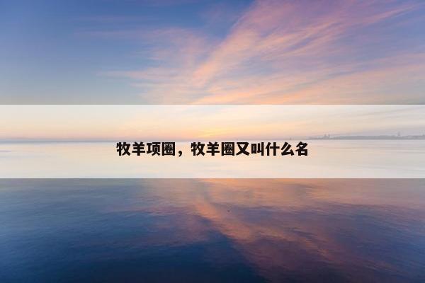 牧羊项圈，牧羊圈又叫什么名