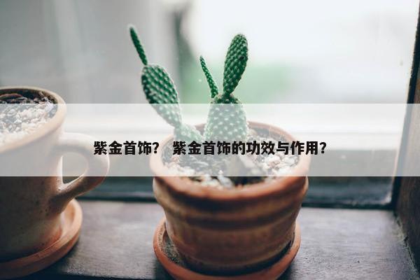 紫金首饰？ 紫金首饰的功效与作用？