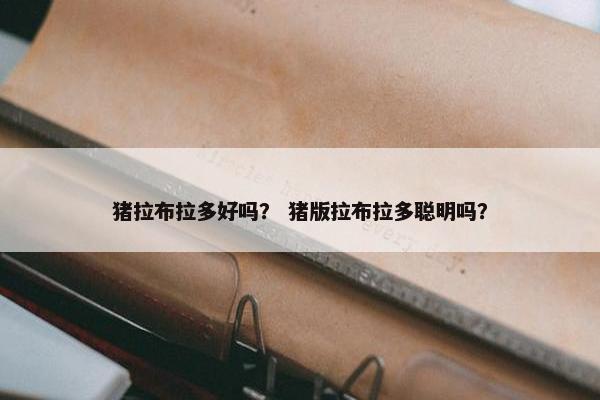 猪拉布拉多好吗？ 猪版拉布拉多聪明吗？