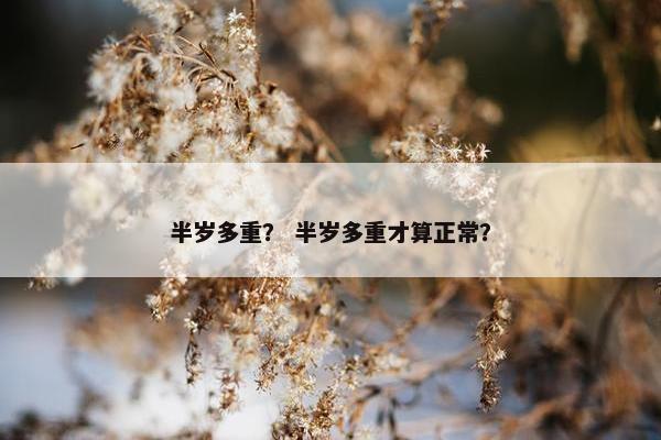 半岁多重？ 半岁多重才算正常？