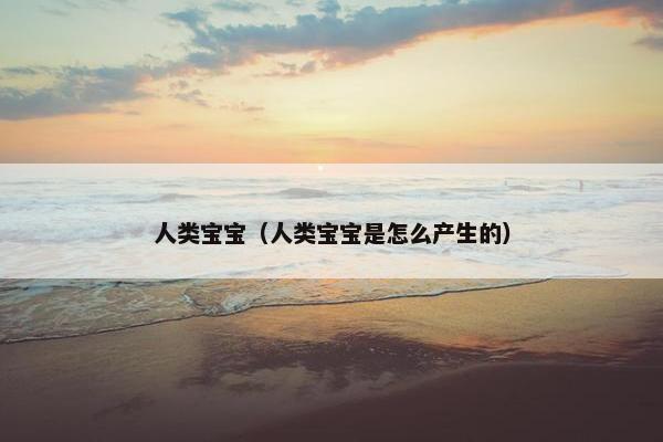 人类宝宝（人类宝宝是怎么产生的）
