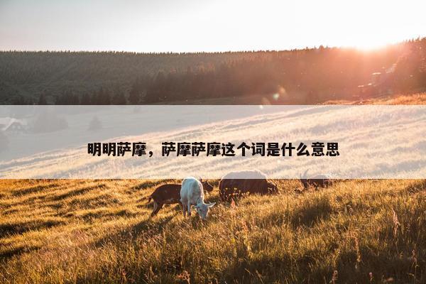 明明萨摩，萨摩萨摩这个词是什么意思