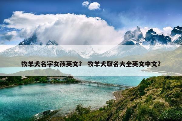牧羊犬名字女孩英文？ 牧羊犬取名大全英文中文？