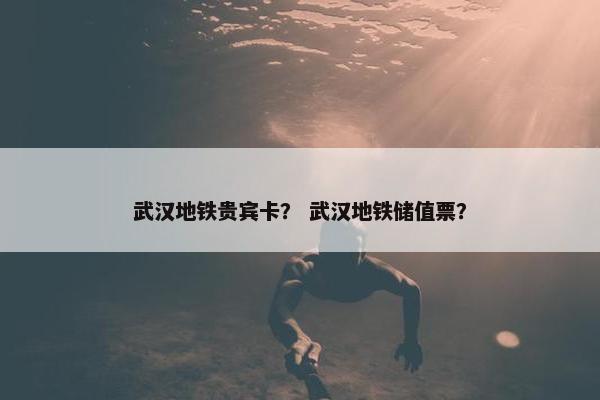 武汉地铁贵宾卡？ 武汉地铁储值票？