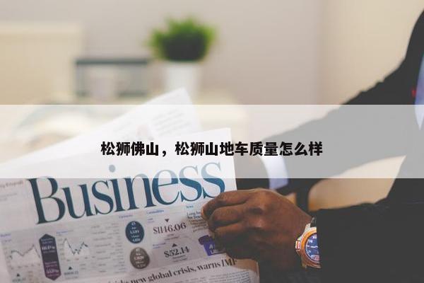 松狮佛山，松狮山地车质量怎么样
