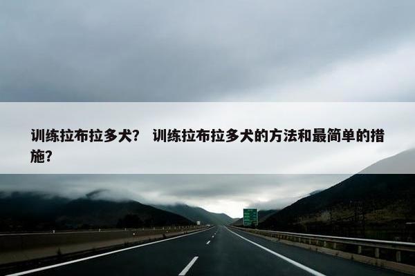 训练拉布拉多犬？ 训练拉布拉多犬的方法和最简单的措施？