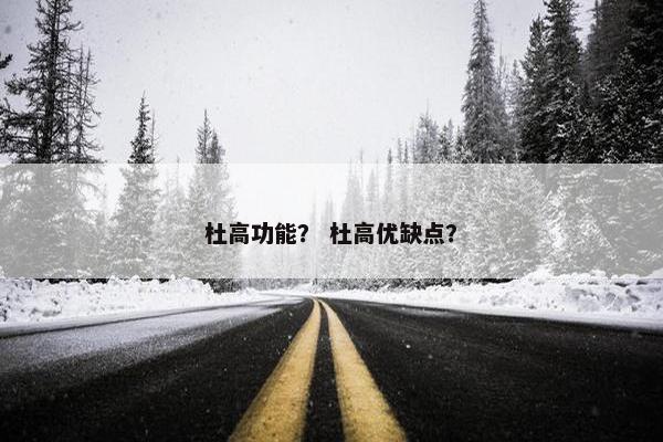 杜高功能？ 杜高优缺点？