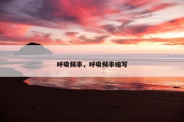 呼吸频率，呼吸频率缩写