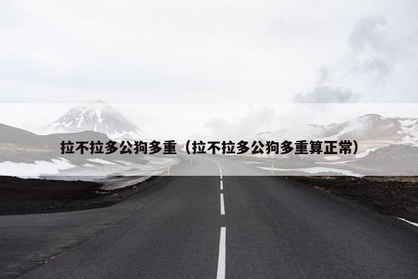 拉不拉多公狗多重（拉不拉多公狗多重算正常）