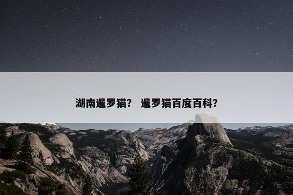 湖南暹罗猫？ 暹罗猫百度百科？
