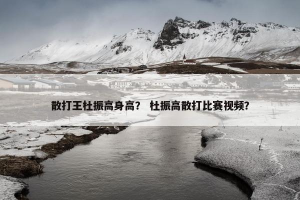 散打王杜振高身高？ 杜振高散打比赛视频？