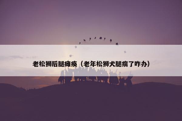 老松狮后腿瘫痪（老年松狮犬腿瘸了咋办）
