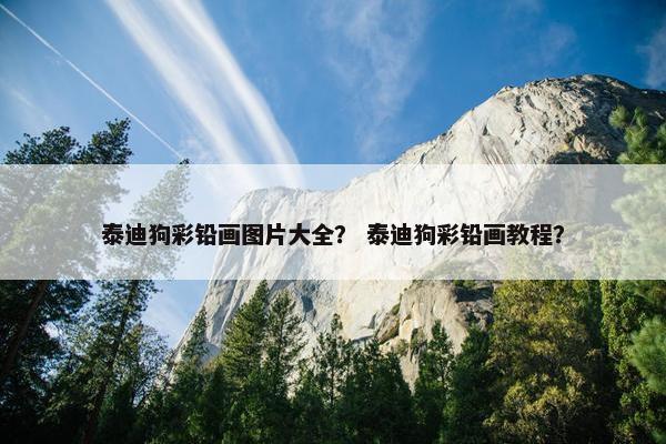 泰迪狗彩铅画图片大全？ 泰迪狗彩铅画教程？