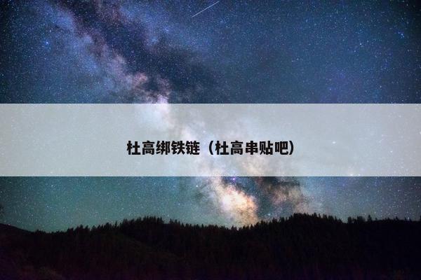 杜高绑铁链（杜高串贴吧）