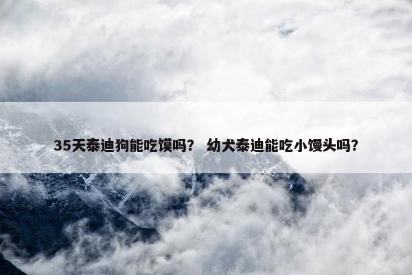 35天泰迪狗能吃馍吗？ 幼犬泰迪能吃小馒头吗？