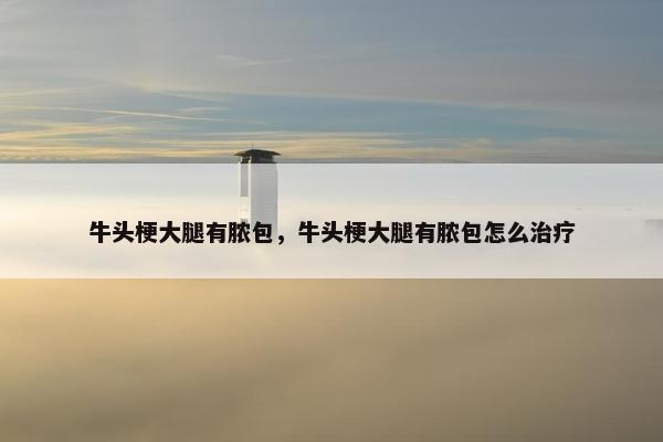 牛头梗大腿有脓包，牛头梗大腿有脓包怎么治疗