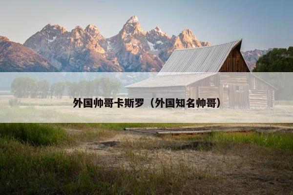 外国帅哥卡斯罗（外国知名帅哥）