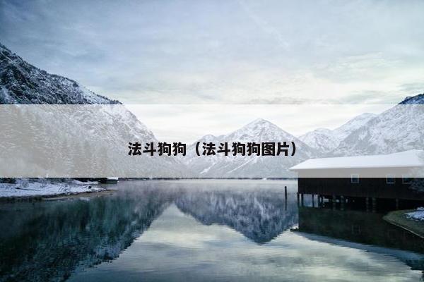 法斗狗狗（法斗狗狗图片）