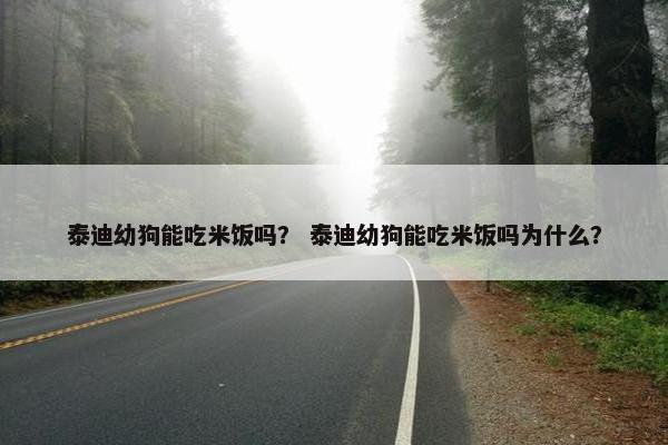 泰迪幼狗能吃米饭吗？ 泰迪幼狗能吃米饭吗为什么？