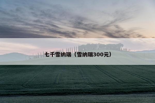 七千雪纳瑞（雪纳瑞300元）