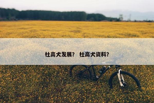 杜高犬发展？ 杜高犬资料？