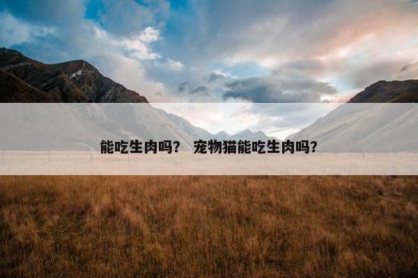 能吃生肉吗？ 宠物猫能吃生肉吗？