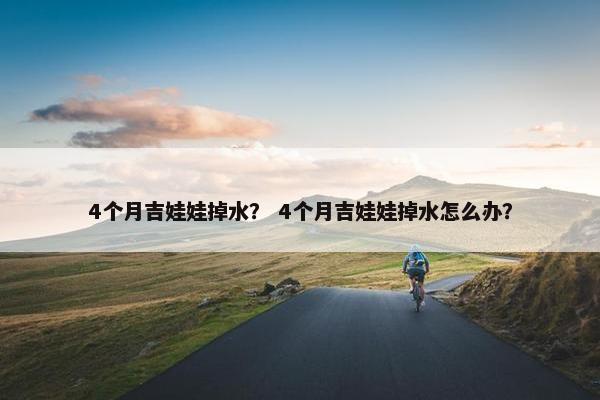 4个月吉娃娃掉水？ 4个月吉娃娃掉水怎么办？