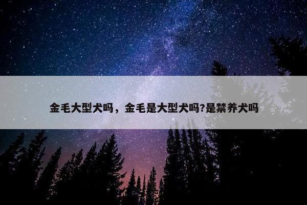 金毛大型犬吗，金毛是大型犬吗?是禁养犬吗