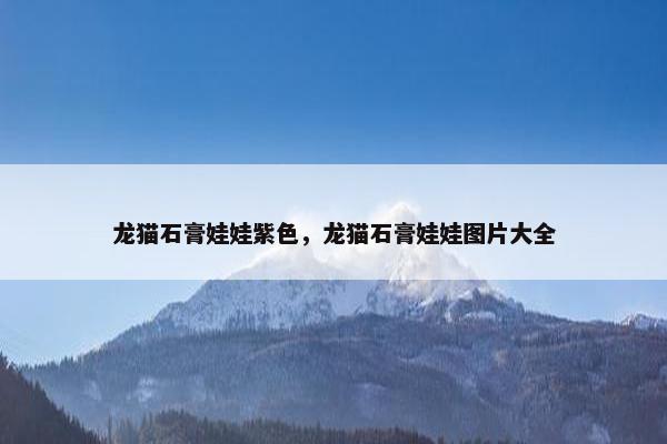 龙猫石膏娃娃紫色，龙猫石膏娃娃图片大全