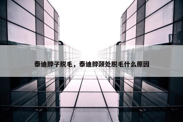 泰迪脖子脱毛，泰迪脖颈处脱毛什么原因