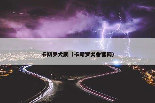卡斯罗犬鹏（卡斯罗犬舍官网）