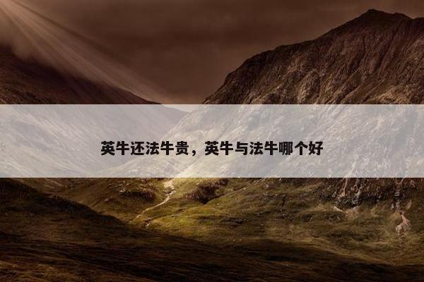 英牛还法牛贵，英牛与法牛哪个好