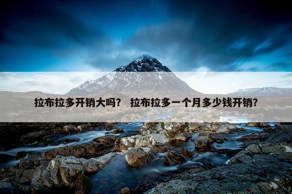 拉布拉多开销大吗？ 拉布拉多一个月多少钱开销？