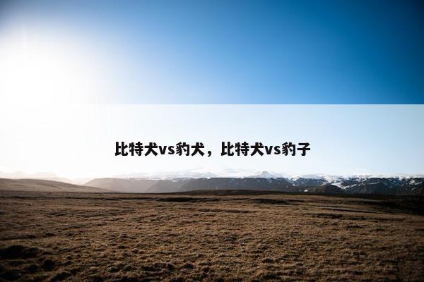比特犬vs豹犬，比特犬vs豹子