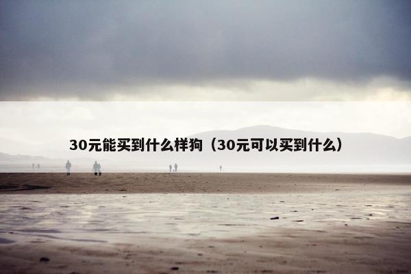 30元能买到什么样狗（30元可以买到什么）