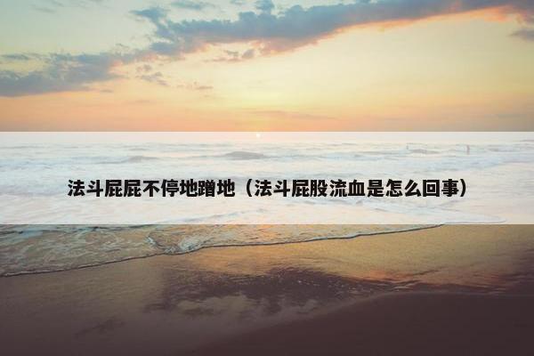 法斗屁屁不停地蹭地（法斗屁股流血是怎么回事）