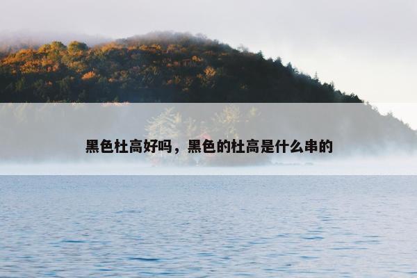 黑色杜高好吗，黑色的杜高是什么串的