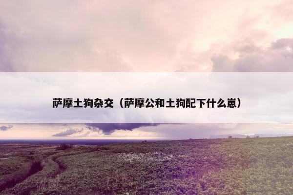 萨摩土狗杂交（萨摩公和土狗配下什么崽）