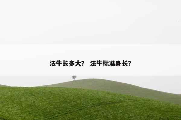 法牛长多大？ 法牛标准身长？